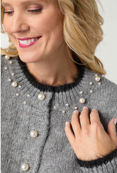 Arun Pearl Button Cardigan