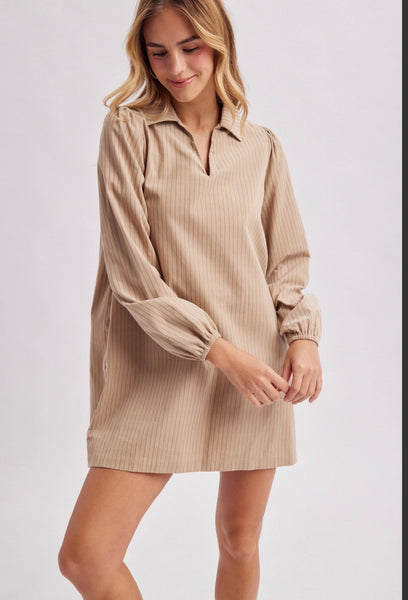 Mushroom & Merlot Corduroy Dress
