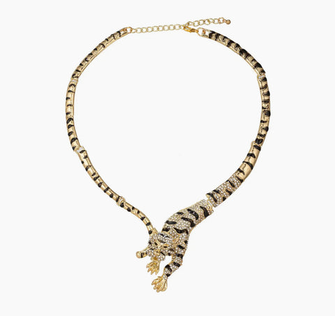 Jumping Leopard Collar Necklace