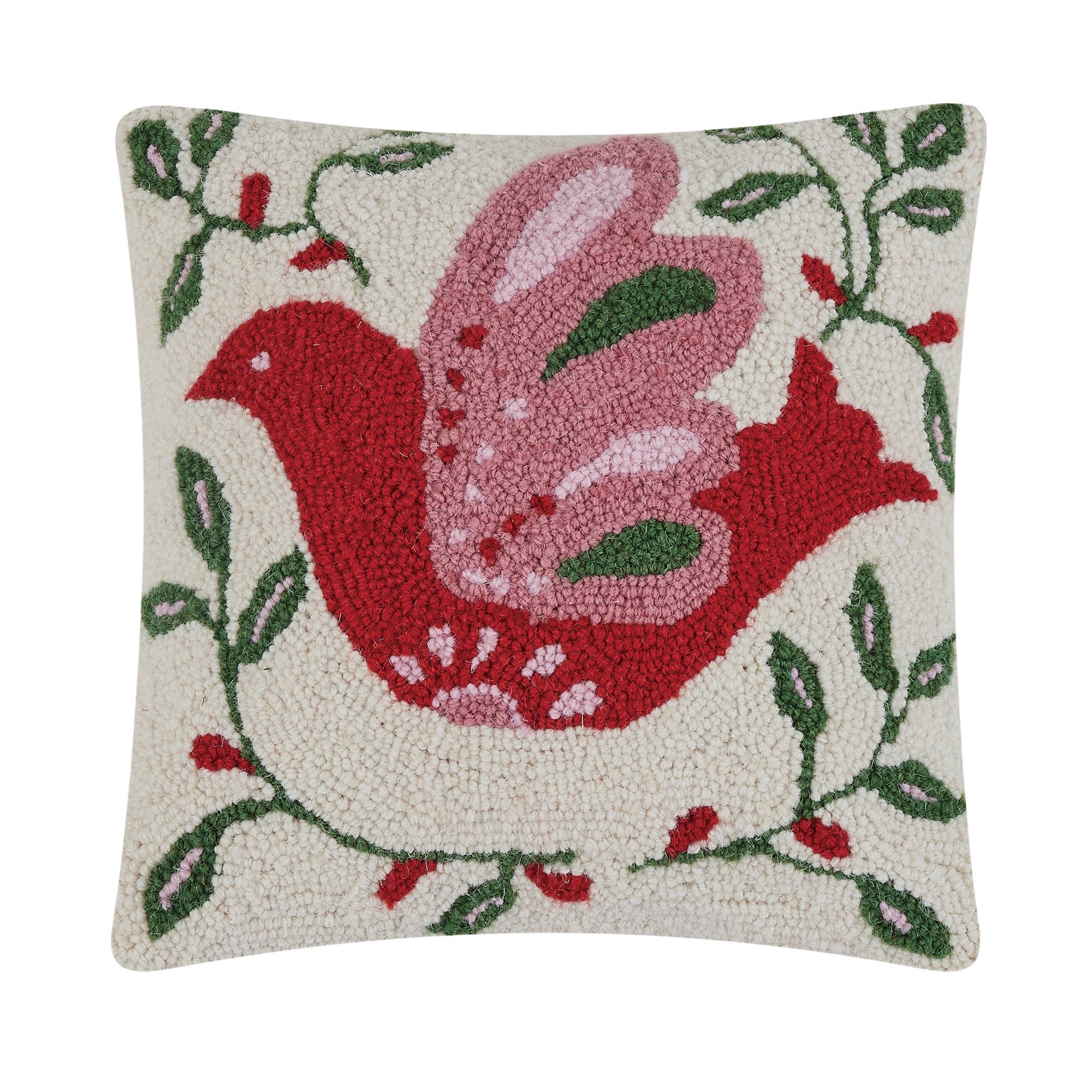 Festive Folk Dove Hook Pillow