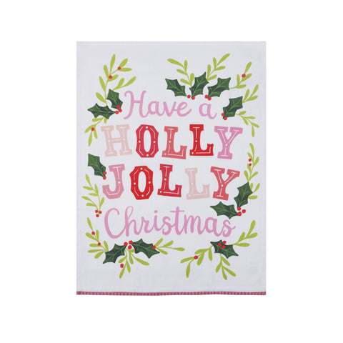 Holly Joy With  Pom Pom M/4 Kitchen Towel