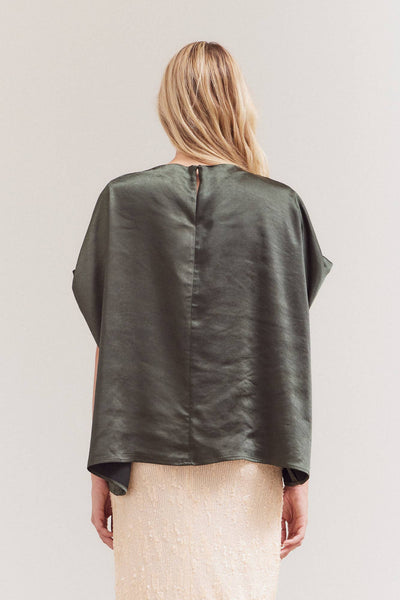 42115 - Forest DRAPED LOOSE FIT Blouse