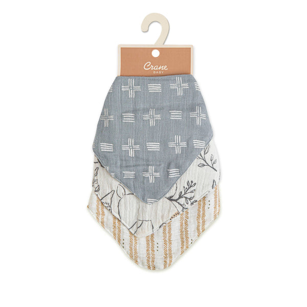 Ezra 3-Pc. Muslin Bib Set