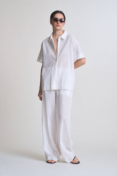 Paris Eyelet Button Up