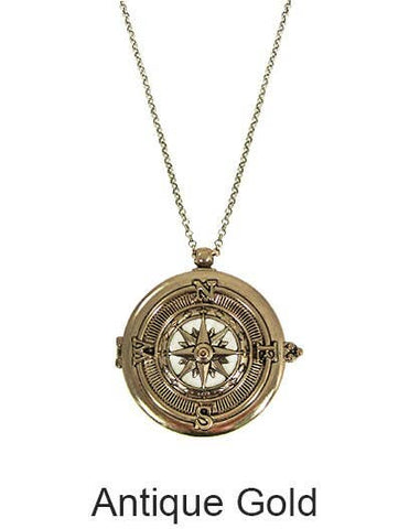 Compass  Magnifying Glass Necklace