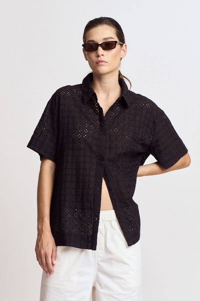 Bella Eyelet Button Up