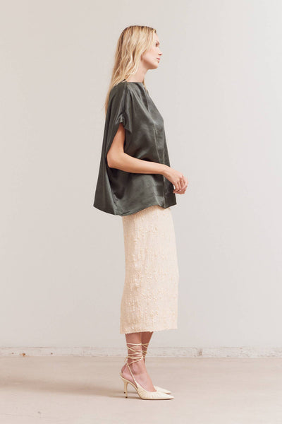 42115 - Forest DRAPED LOOSE FIT Blouse