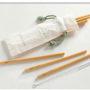 Bamboo straw set
