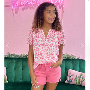 Gigi pink lemonade shorts
